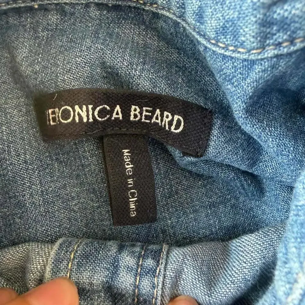 Veronica Beard Spruce Denim Button-Down Shirt | Women’s Size 4